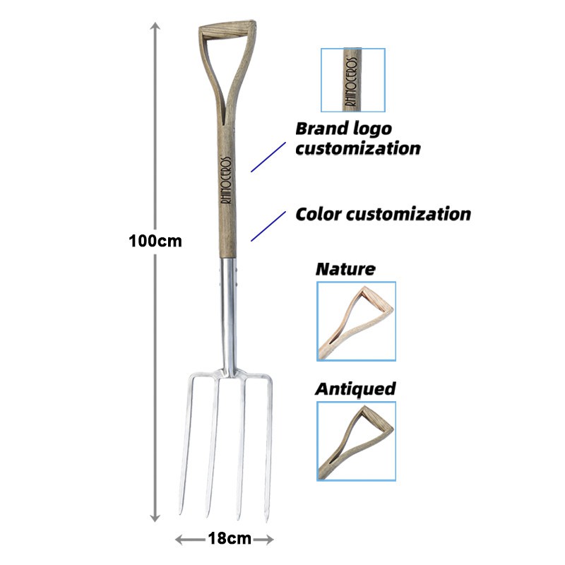 Stainless steel digging fork function
