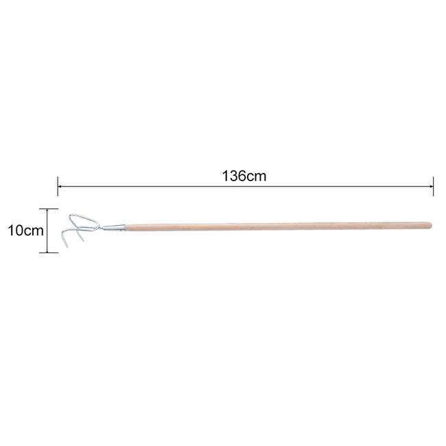 Pulling tool long handled garden cultivator tool