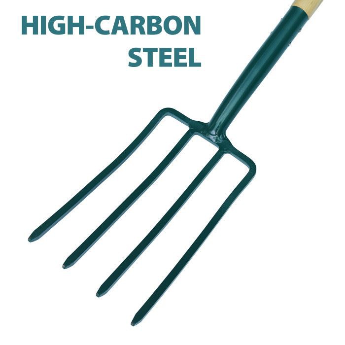 steel garden fork high carbon steel blade