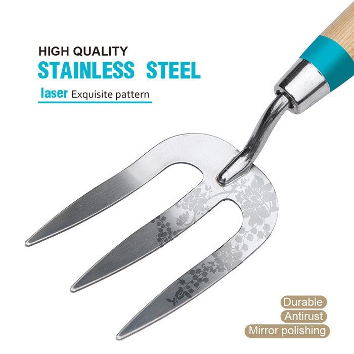 wood handle gardening tool set