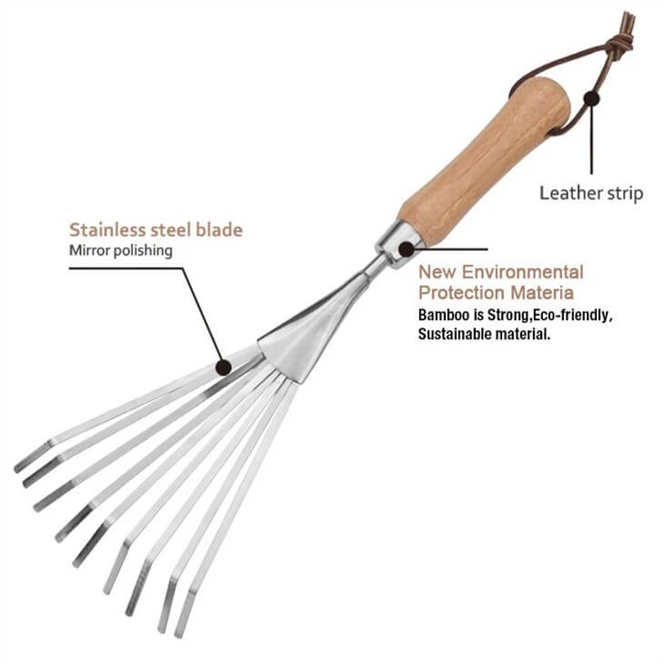 Bamboo hand fan rake Bamboo hand fan rake